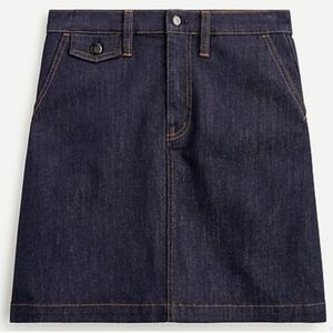 J.‎ CREW Dark Wash Blue 5 Pocket Center Seam Denim Jean Mini Skirt Women's SZ 29